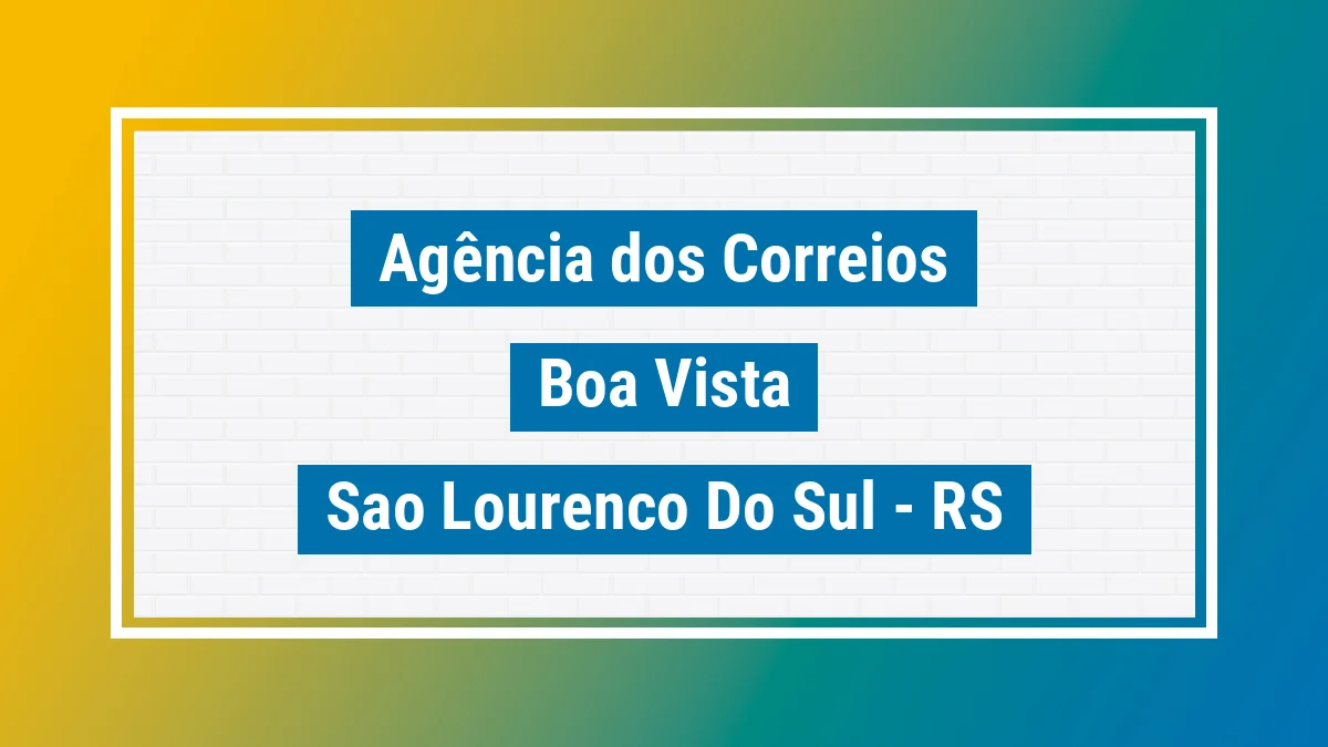 Imagem ilustrativa correios Boa Vista São Lourenço do Sul RS