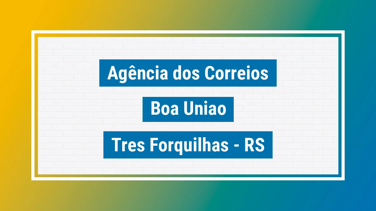 Imagem ilustrativa correios Boa União Três Forquilhas RS