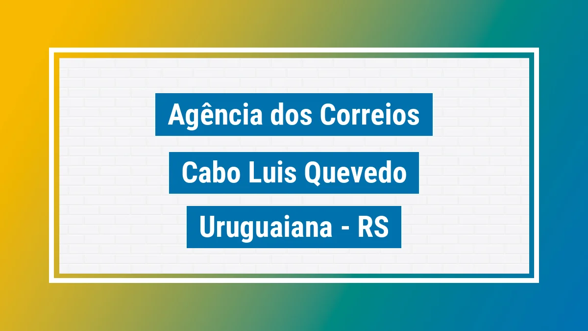 Imagem ilustrativa correios Cabo Luís Quevedo Uruguaiana RS