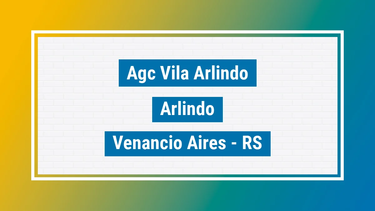 Unidade de agência dos Correios Agc Vila Arlindo Arlindo Venâncio Aires RS
