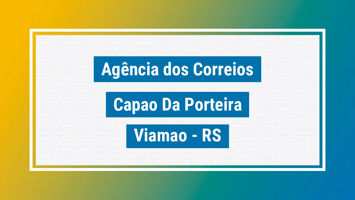 Imagem ilustrativa correios Capão da Porteira Viamão RS