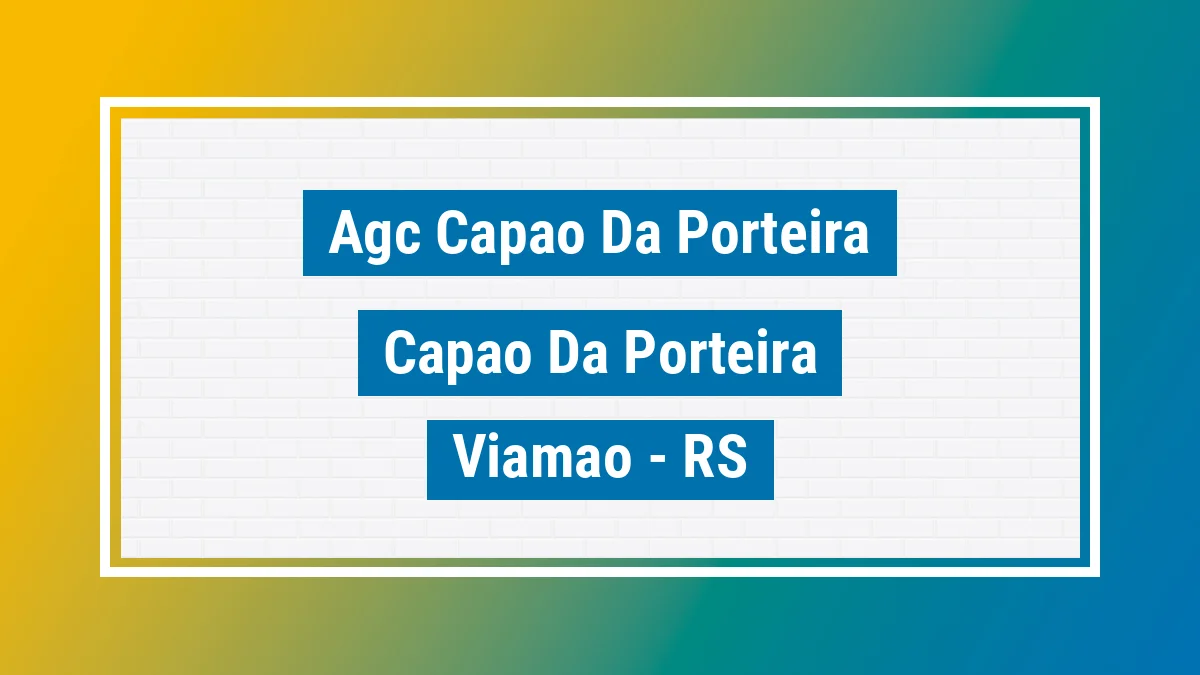 Unidade de agência dos Correios Agc Capao da Porteira Capão da Porteira Viamão RS