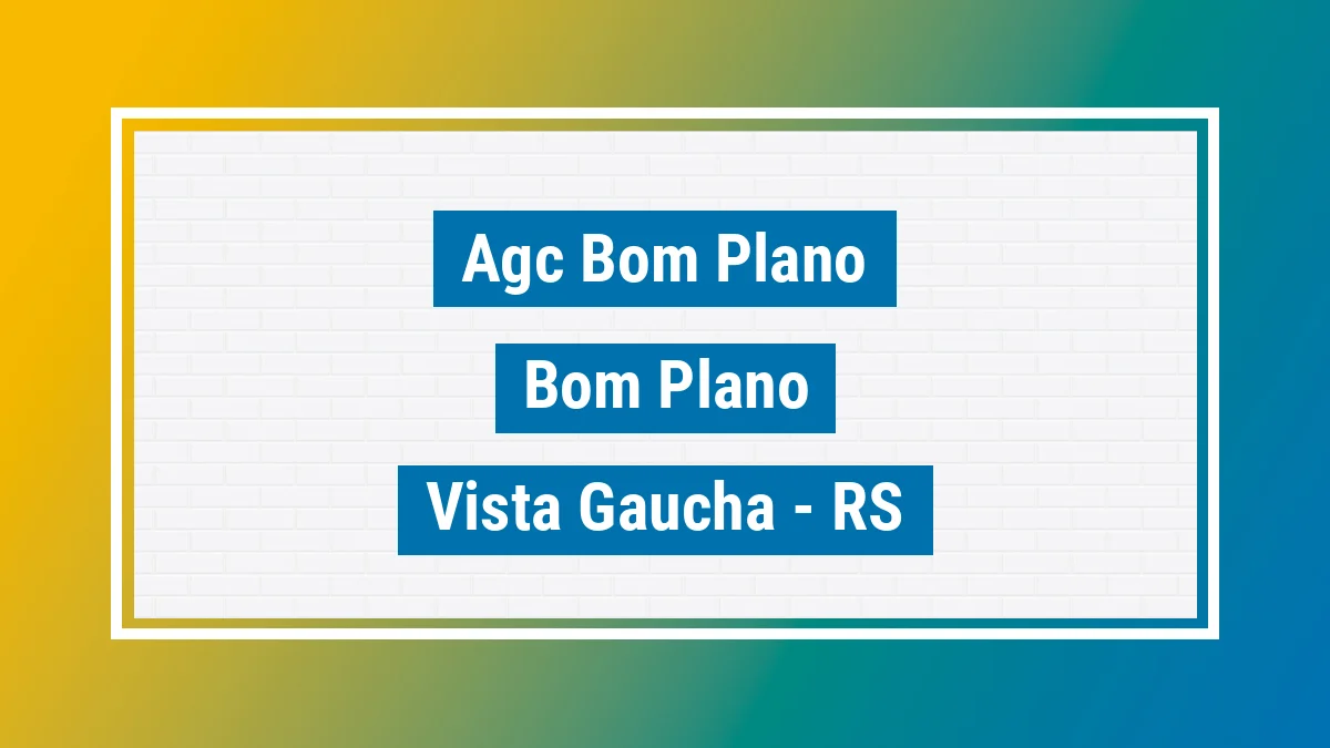 Unidade de agência dos Correios Agc Bom Plano Bom Plano Vista Gaúcha RS