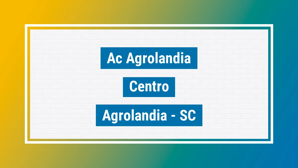 Unidade de agência dos Correios Ac Agrolandia Centro Agrolândia SC