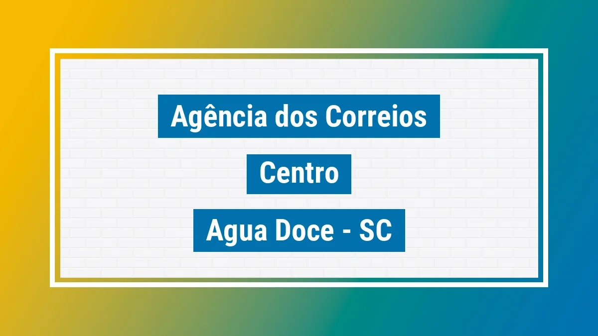 Imagem ilustrativa correios Centro Água Doce SC