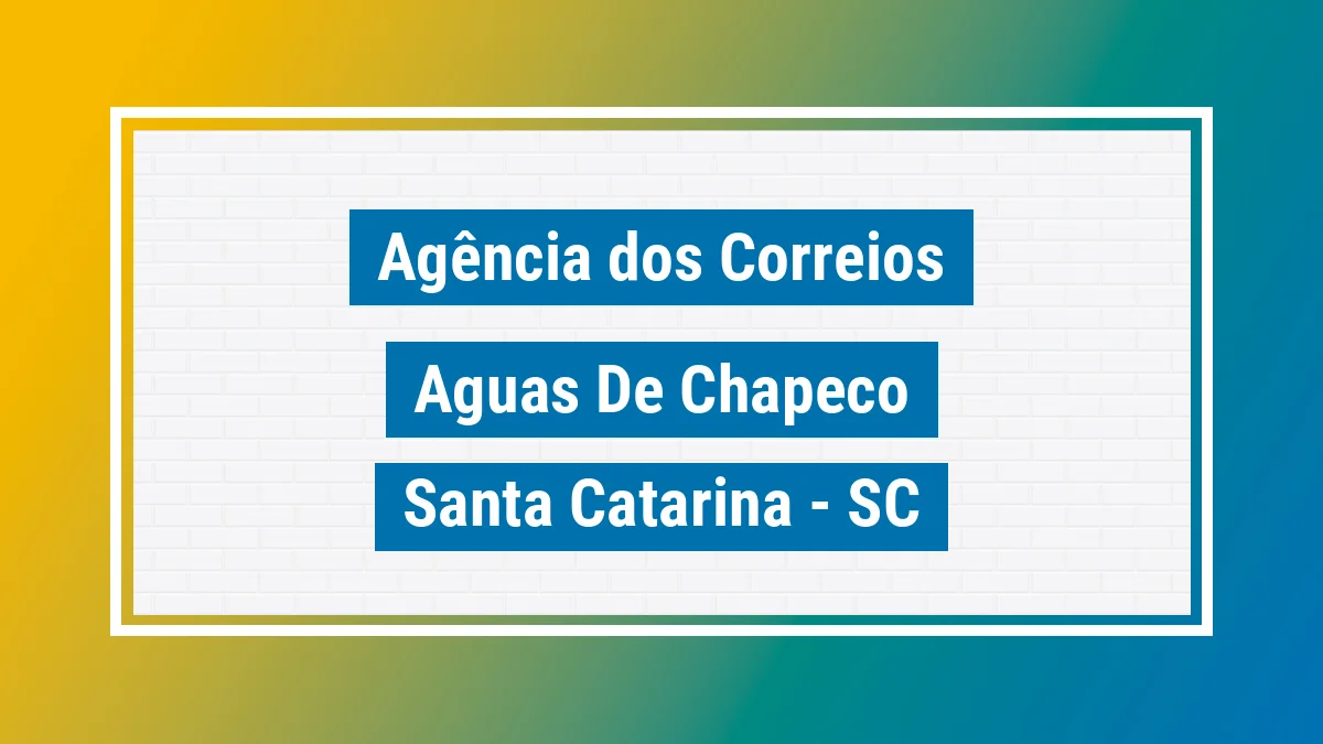 Imagem ilustrativa correios Águas de Chapecó SC