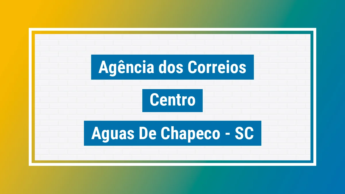 Imagem ilustrativa correios Centro Águas de Chapecó SC