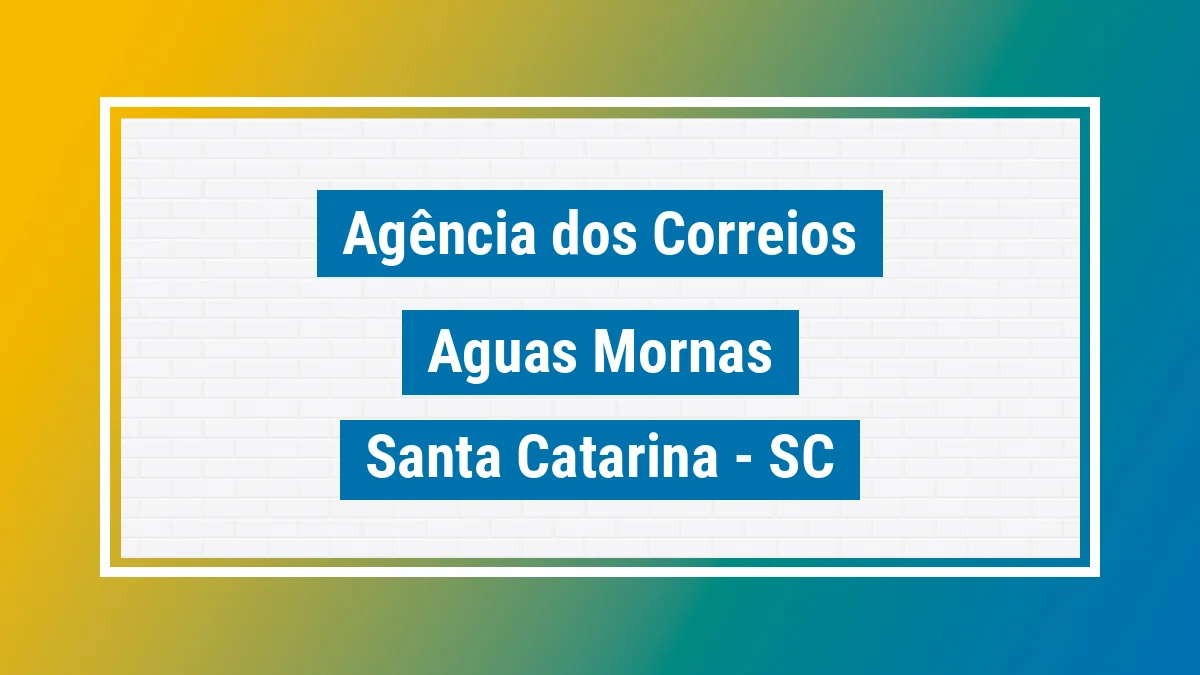 Imagem ilustrativa correios Águas Mornas SC