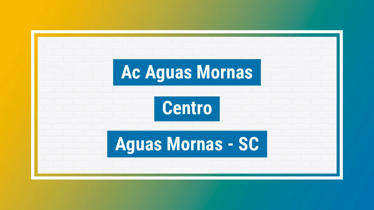 Unidade de agência dos Correios Ac Aguas Mornas Centro Águas Mornas SC