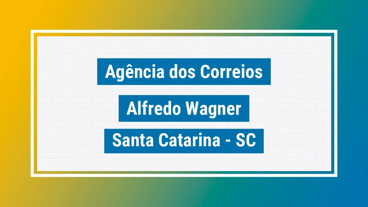 Imagem ilustrativa correios Alfredo Wagner SC