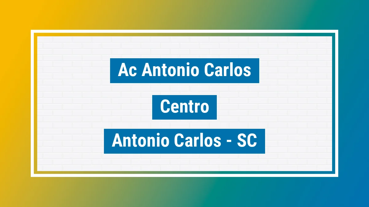 Unidade de agência dos Correios Ac Antonio Carlos Centro Antônio Carlos SC