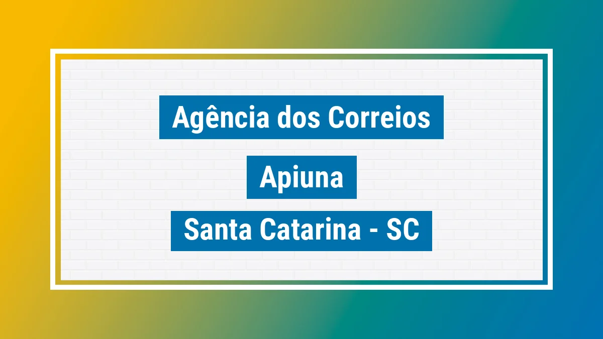 Imagem ilustrativa correios Apiúna SC