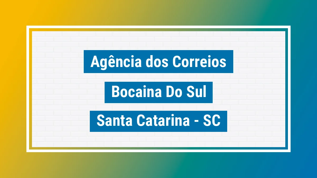 Imagem ilustrativa correios Bocaína do Sul SC