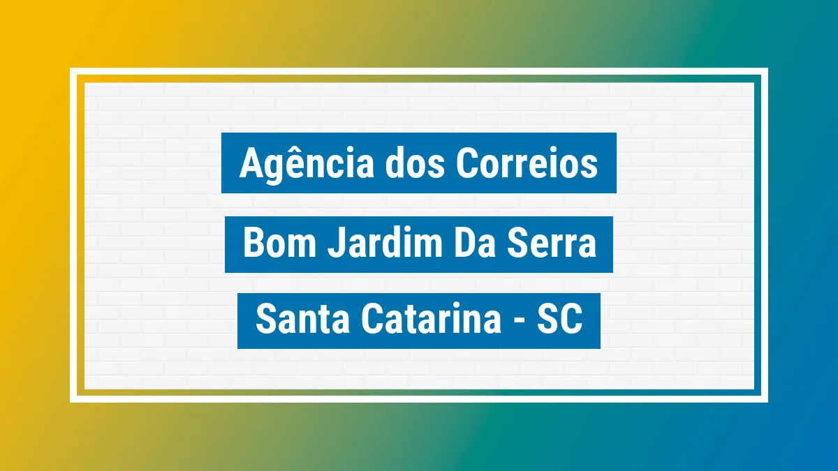 Imagem ilustrativa correios Bom Jardim da Serra SC