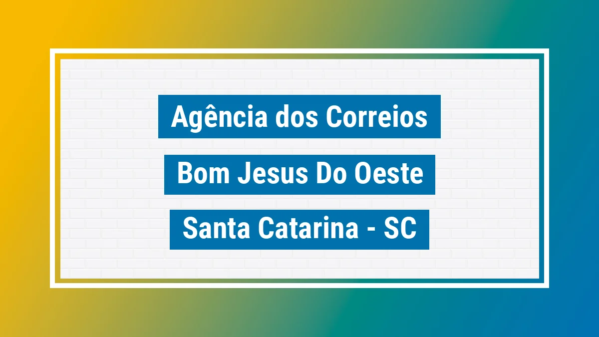 Imagem ilustrativa correios Bom Jesus do Oeste SC
