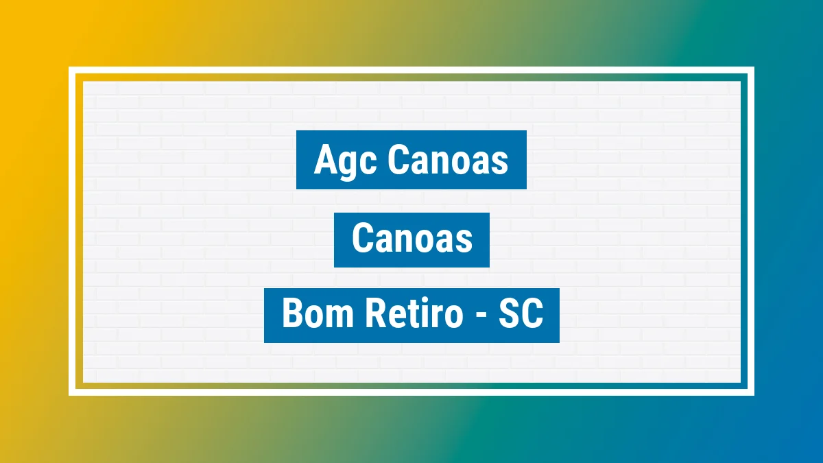 Unidade de agência dos Correios Agc Canoas Canoas Bom Retiro SC