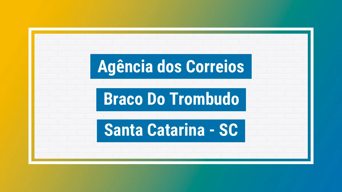 Imagem ilustrativa correios Braço do Trombudo SC