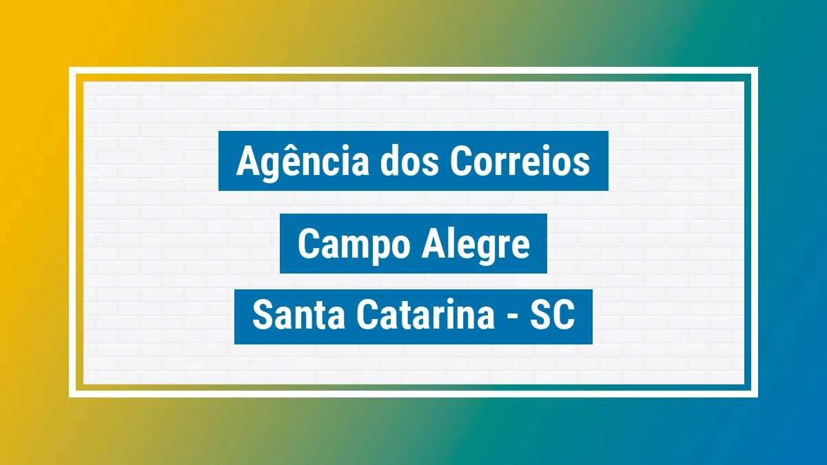 Imagem ilustrativa correios Campo Alegre SC