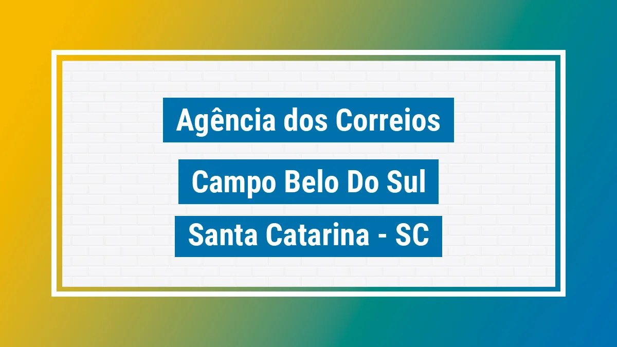 Imagem ilustrativa correios Campo Belo do Sul SC