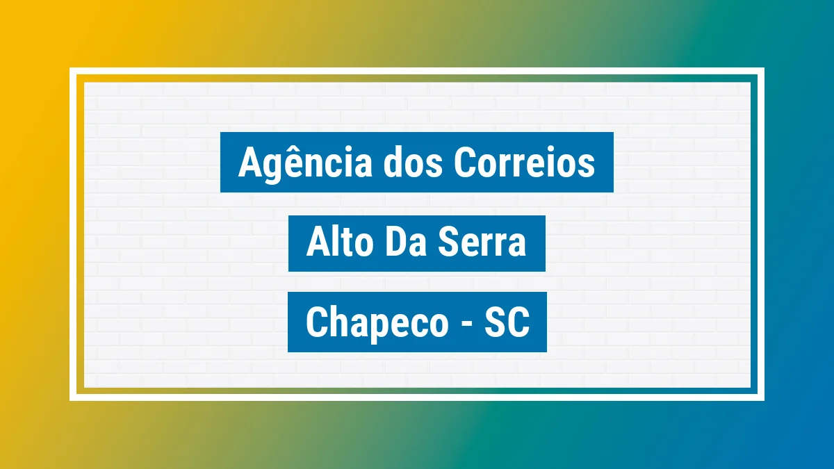 Imagem ilustrativa correios Alto da Serra Chapecó SC