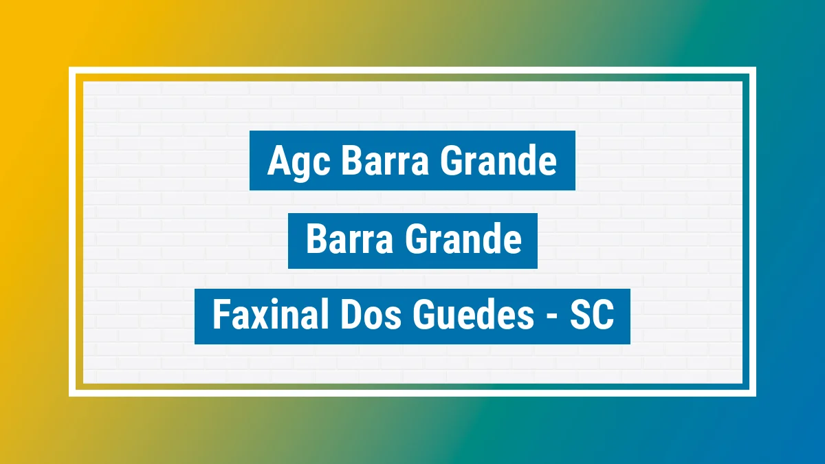 Unidade de agência dos Correios Agc Barra Grande Barra Grande Faxinal dos Guedes SC