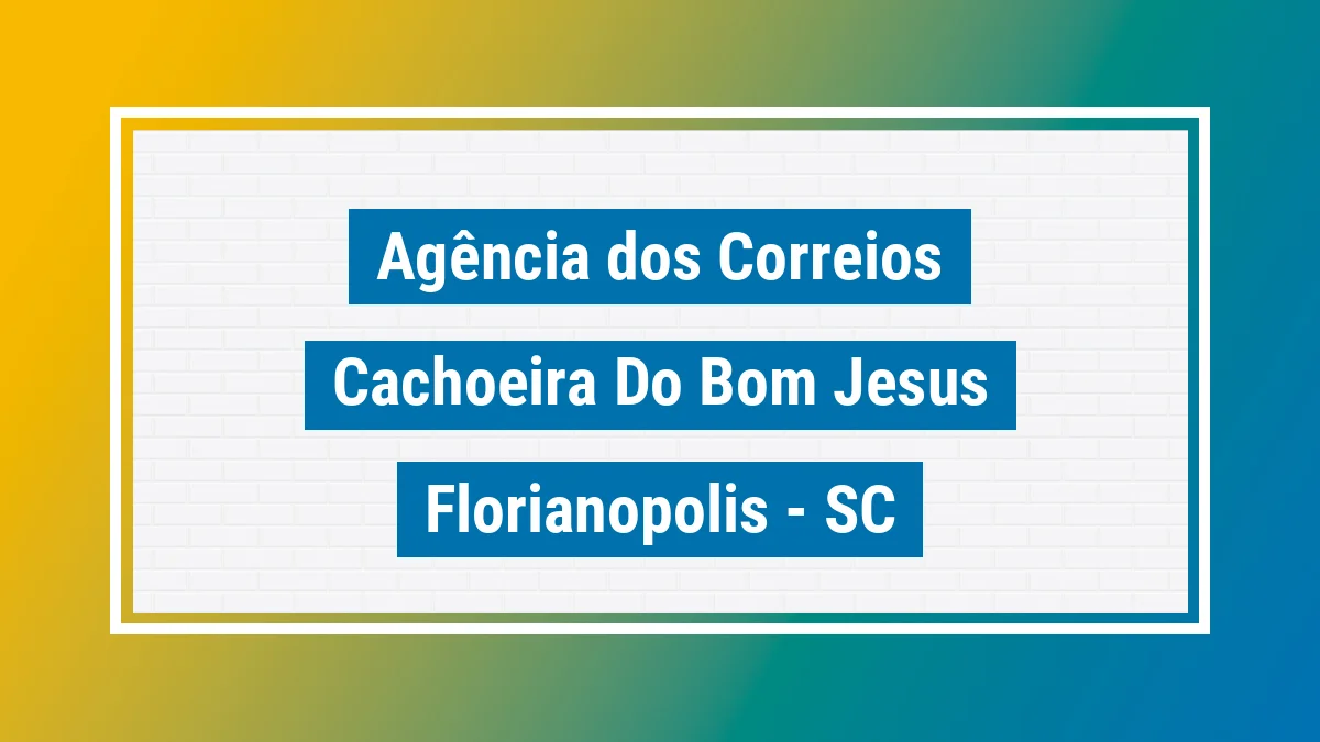Imagem ilustrativa correios Cachoeira do Bom Jesus Florianópolis SC