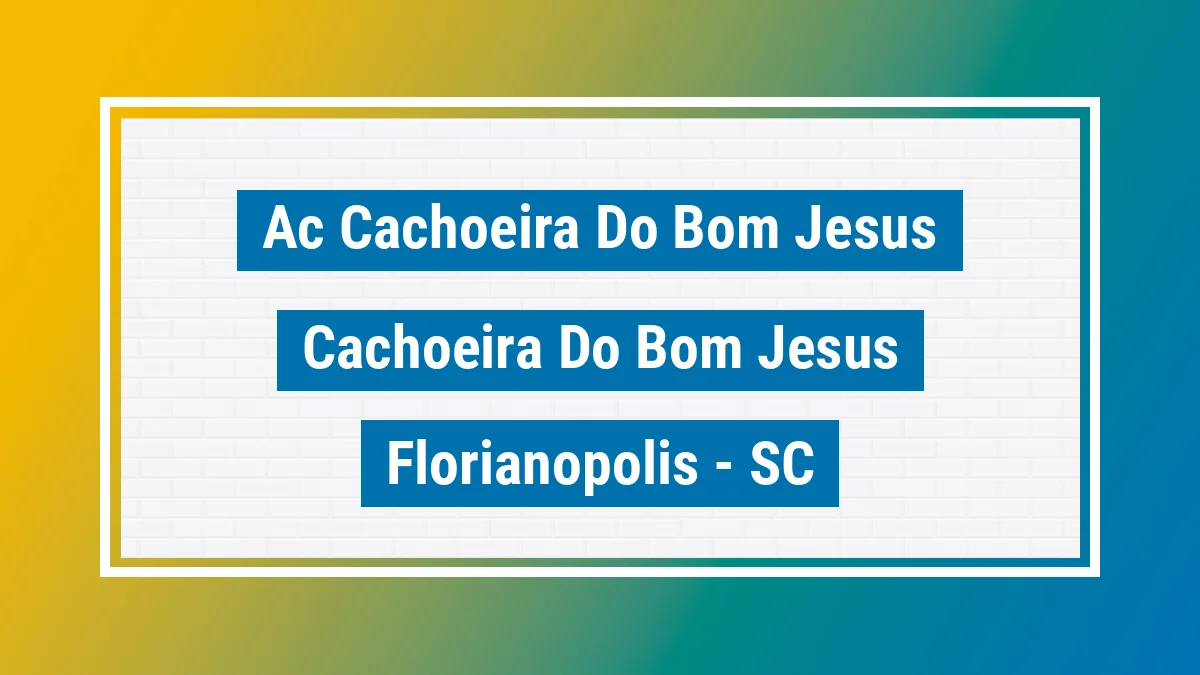 Unidade de agência dos Correios Ac Cachoeira do Bom Jesus Cachoeira do Bom Jesus Florianópolis SC