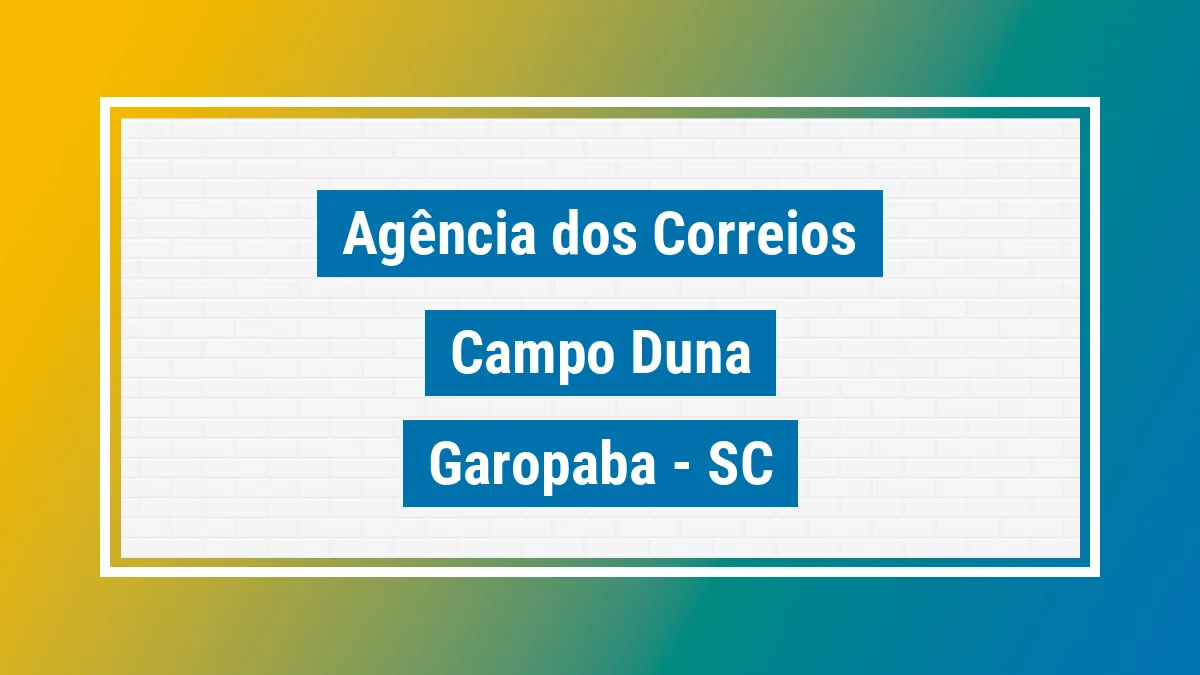 Imagem ilustrativa correios Campo Duna Garopaba SC