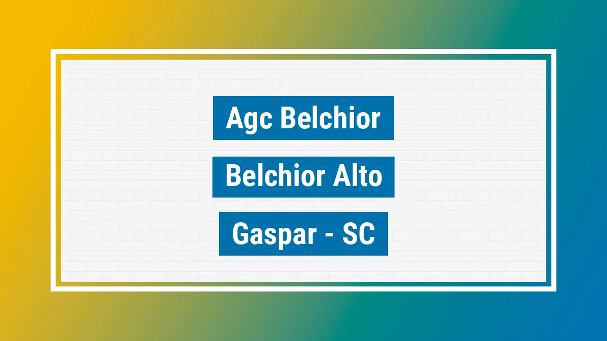 Unidade de agência dos Correios Agc Belchior Belchior Alto Gaspar SC