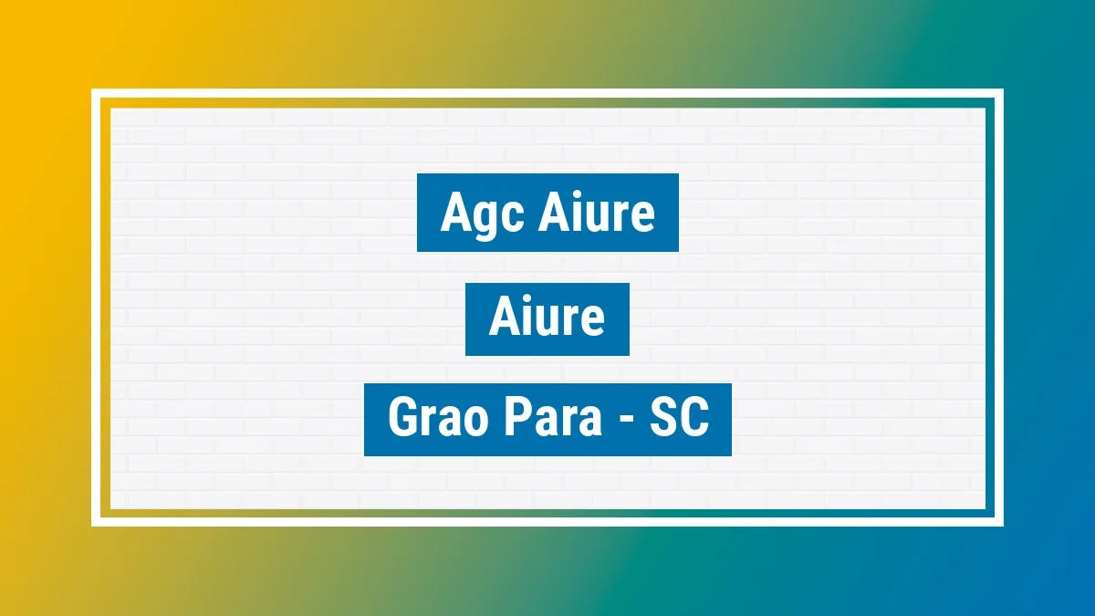 Unidade de agência dos Correios Agc Aiure Aiurê Grão Pará SC