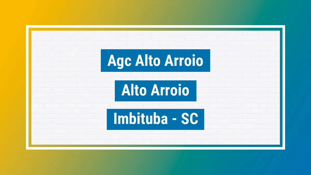 Unidade de agência dos Correios Agc Alto Arroio Alto Arroio Imbituba SC