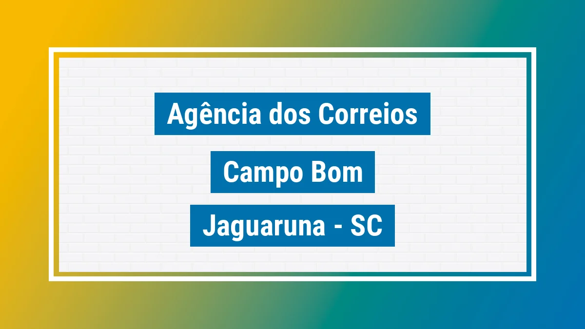 Imagem ilustrativa correios Campo Bom Jaguaruna SC