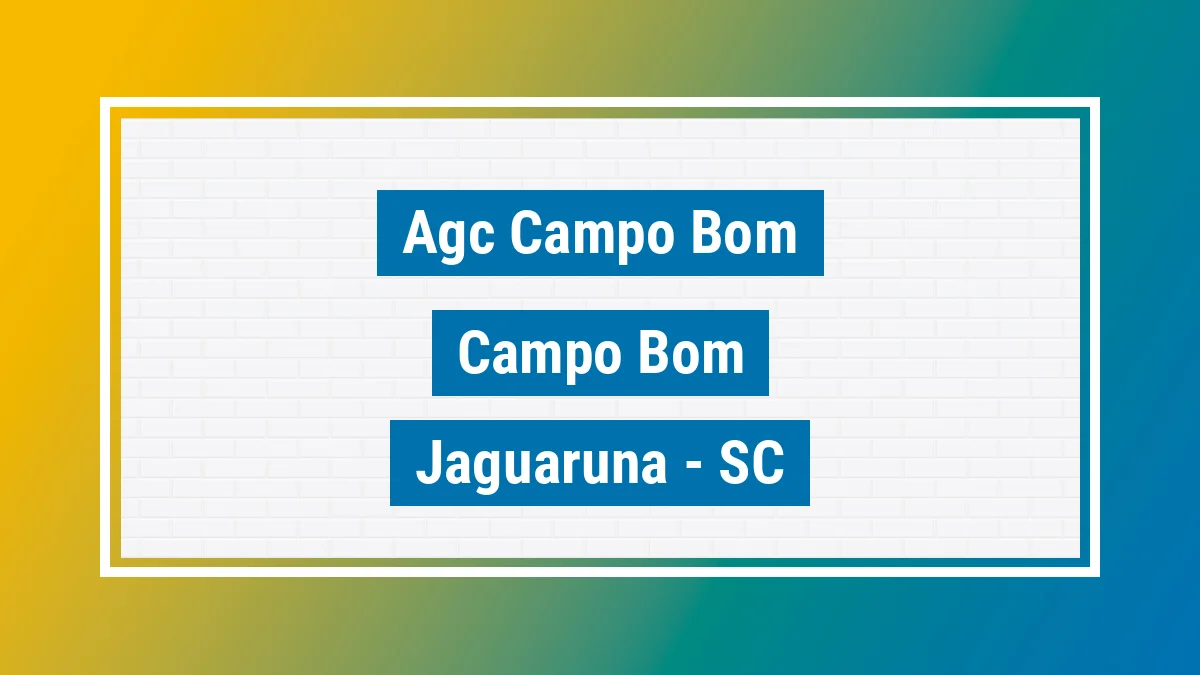 Unidade de agência dos Correios Agc Campo Bom Campo Bom Jaguaruna SC