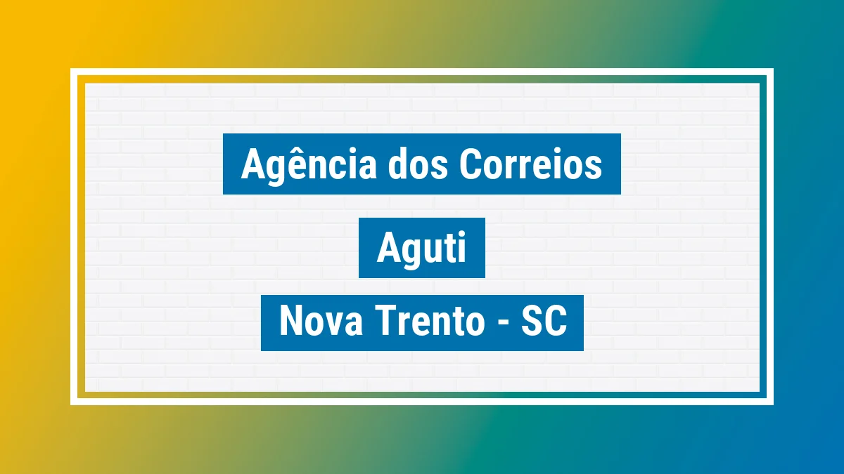 Imagem ilustrativa correios Aguti Nova Trento SC