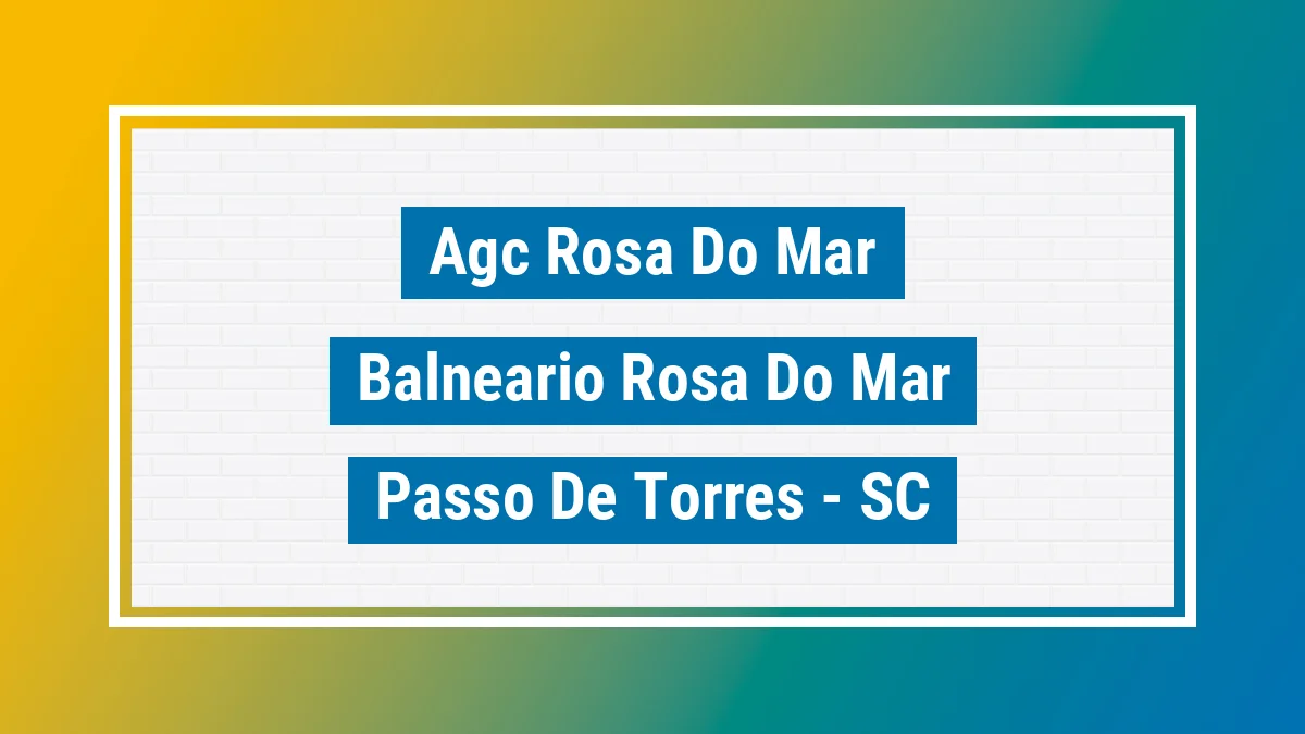 Unidade de agência dos Correios Agc Rosa do Mar Balneário Rosa do Mar Passo de Torres SC