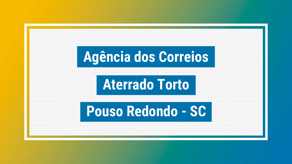 Imagem ilustrativa correios Aterrado Torto Pouso Redondo SC