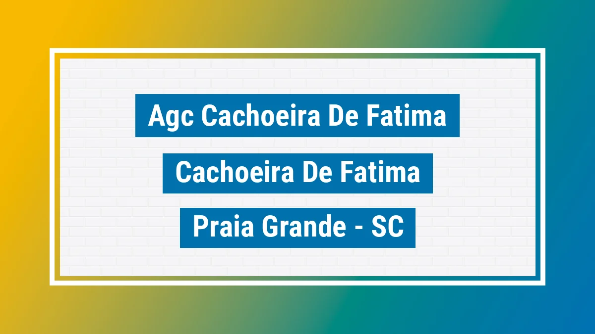 Unidade de agência dos Correios Agc Cachoeira de Fatima Cachoeira de Fátima Praia Grande SC