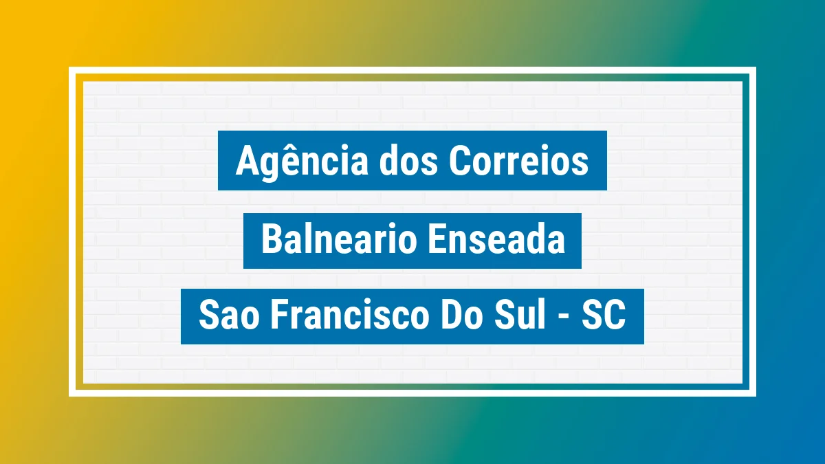 Imagem ilustrativa correios Balneário Enseada São Francisco do Sul SC