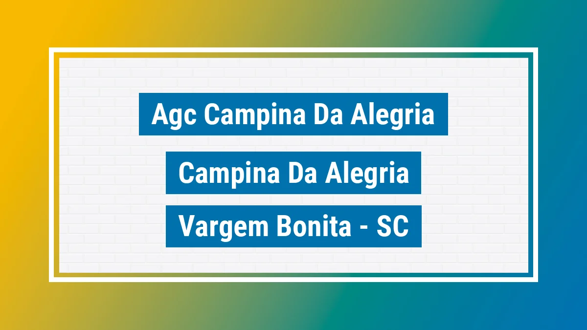 Unidade de agência dos Correios Agc Campina da Alegria Campina da Alegria Vargem Bonita SC