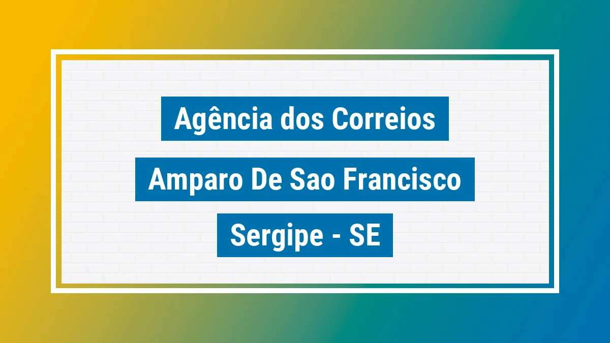 Imagem ilustrativa correios Amparo de São Francisco SE