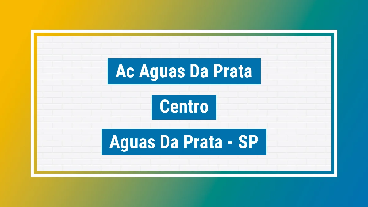 Unidade de agência dos Correios Ac Aguas da Prata Centro Águas da Prata SP