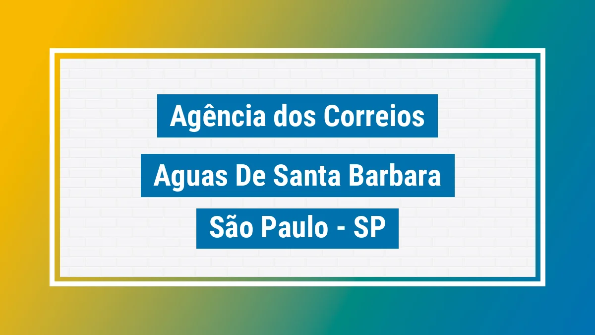 Imagem ilustrativa correios Águas de Santa Bárbara SP