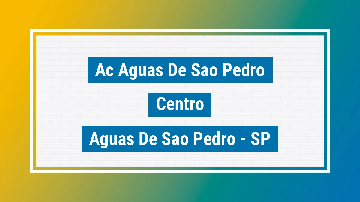 Unidade de agência dos Correios Ac Aguas de Sao Pedro Centro Águas de São Pedro SP