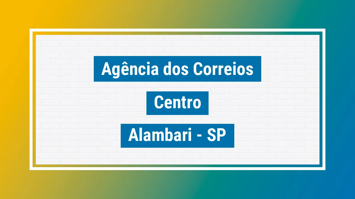 Imagem ilustrativa correios Centro Alambari SP