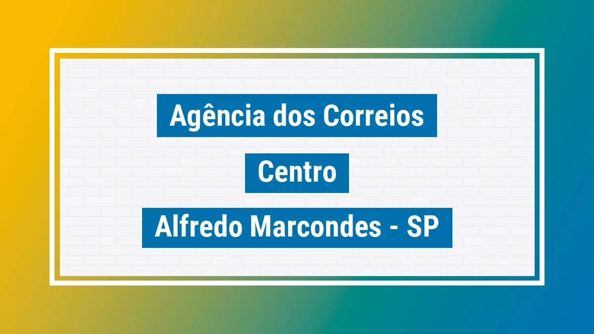 Imagem ilustrativa correios Centro Alfredo Marcondes SP