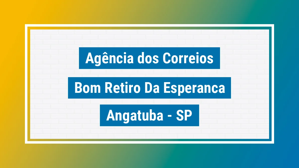Imagem ilustrativa correios Bom Retiro da Esperança Angatuba SP