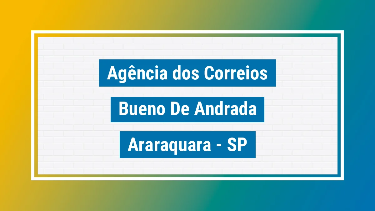 Imagem ilustrativa correios Bueno de Andrada Araraquara SP
