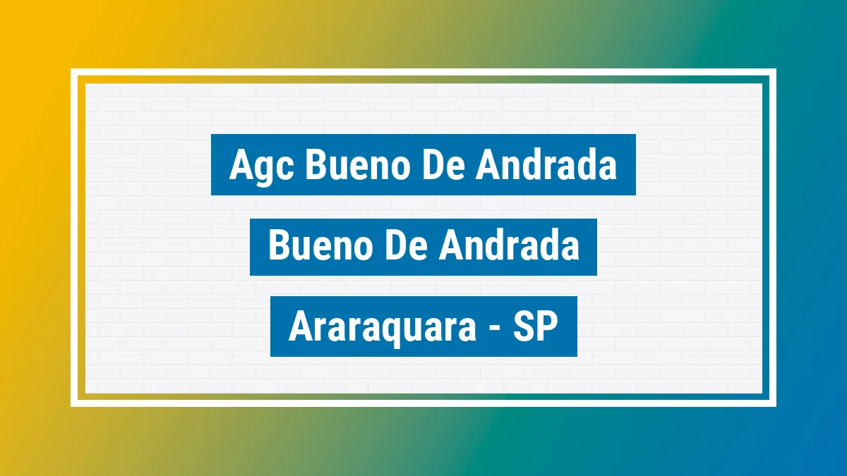 Unidade de agência dos Correios Agc Bueno de Andrada Bueno de Andrada Araraquara SP