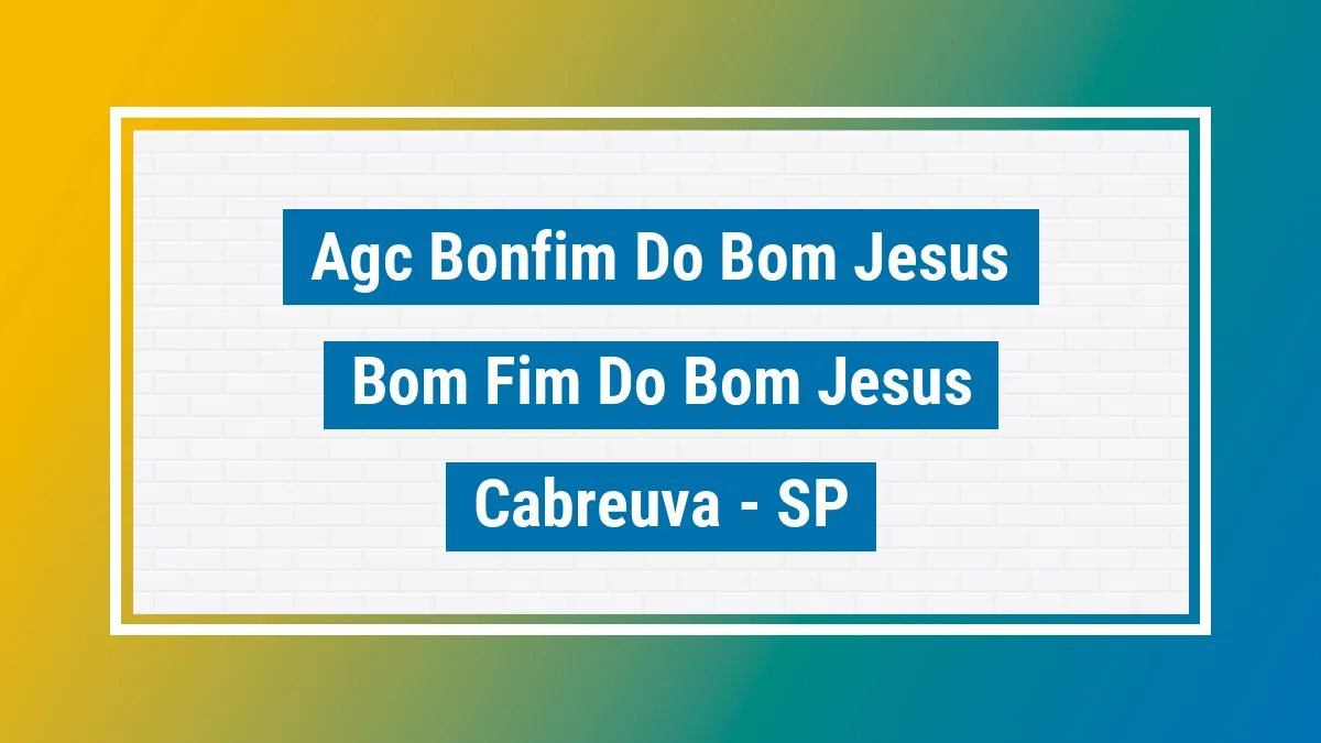 Unidade de agência dos Correios Agc Bonfim do Bom Jesus Bom Fim do Bom Jesus Cabreúva SP