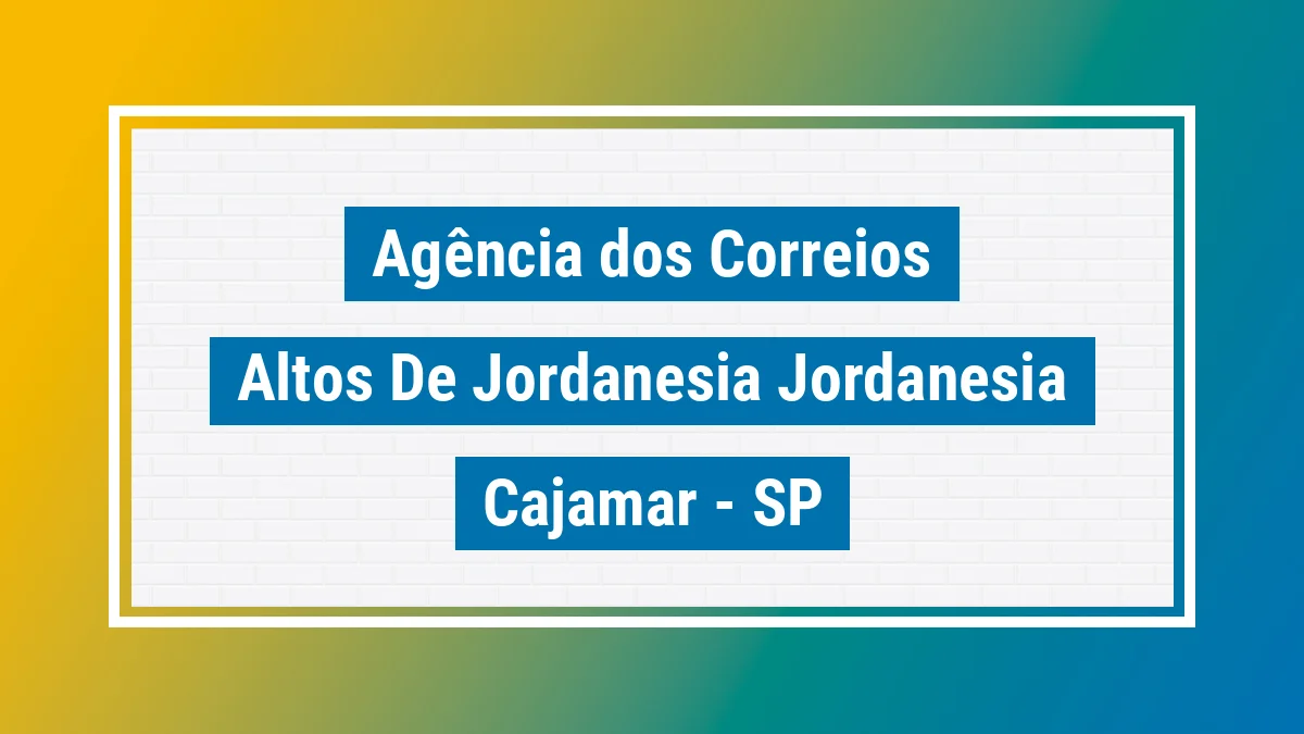 Imagem ilustrativa correios Altos de Jordanésia (jordanésia) Cajamar SP